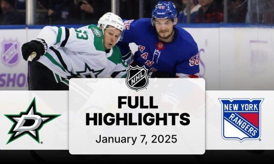 NHL Highlights | Stars vs. Rangers | January 07, 2025