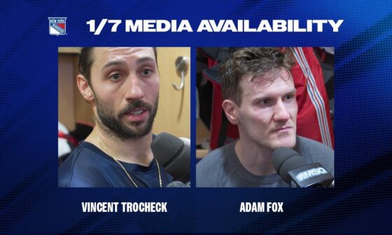 NYR vs DAL: Vincent Trocheck and Adam Fox Postgame Media Availability | Jan. 7, 2025