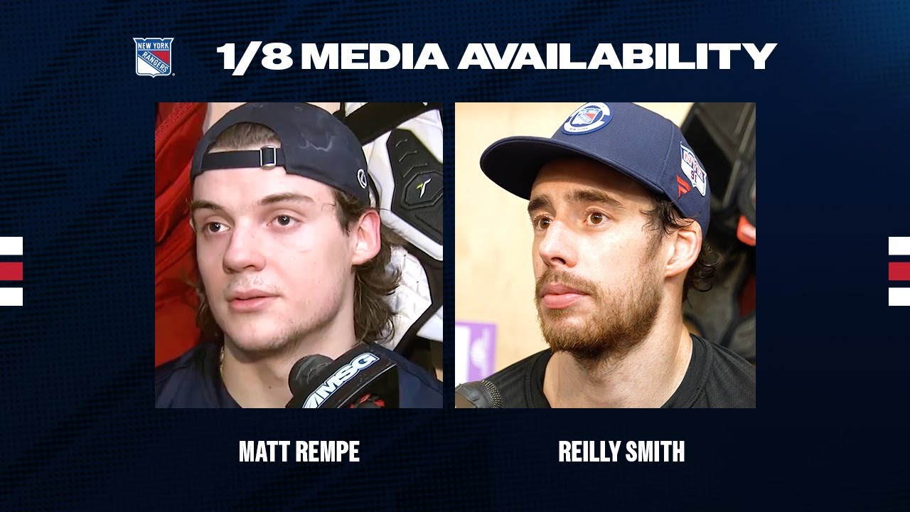 NYR Practice: Matt Rempe and Reilly Smith Media Availability | Jan. 8, 2025