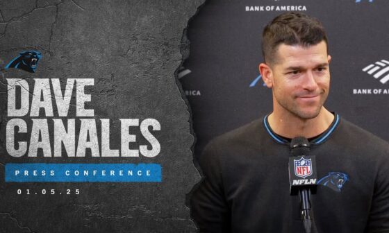 Dave Canales speaks after 44-38 overtime win against the Falcons | Carolina Panthers