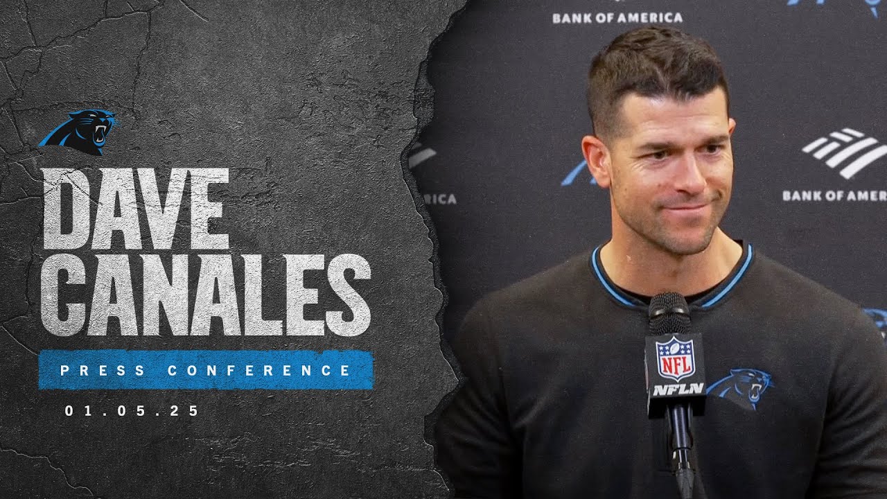 Dave Canales speaks after 44-38 overtime win against the Falcons | Carolina Panthers