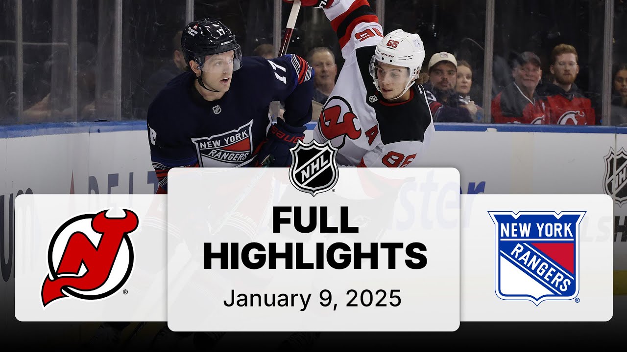 NHL Highlights | Devils vs. Rangers | January 09, 2025