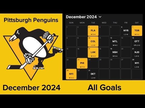 Pittsburgh Penguins | December 2024 | All Goals