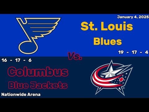 St. Louis Blues vs Columbus Blue Jackets | January 4, 2025 | All Goals