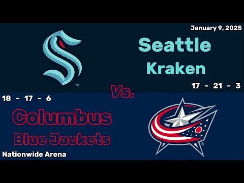 Seattle Kraken vs Columbus Blue Jackets | January 9, 2025 | All Goals