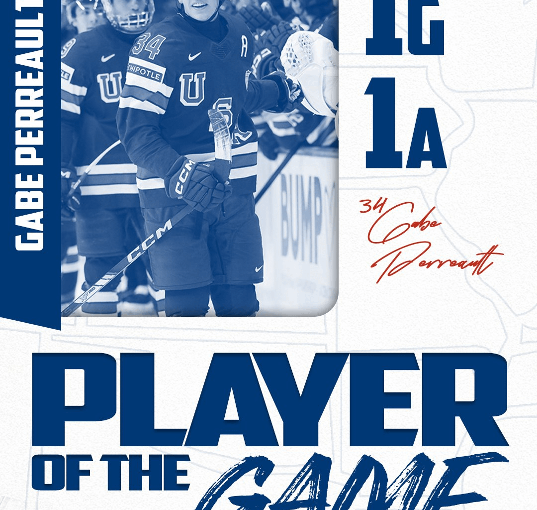 Gabe Perreault earns a second Player of the Game award