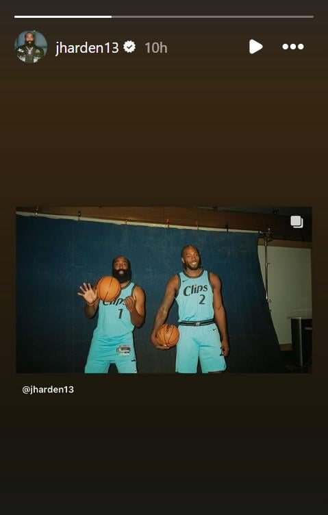 Harden's IG story today